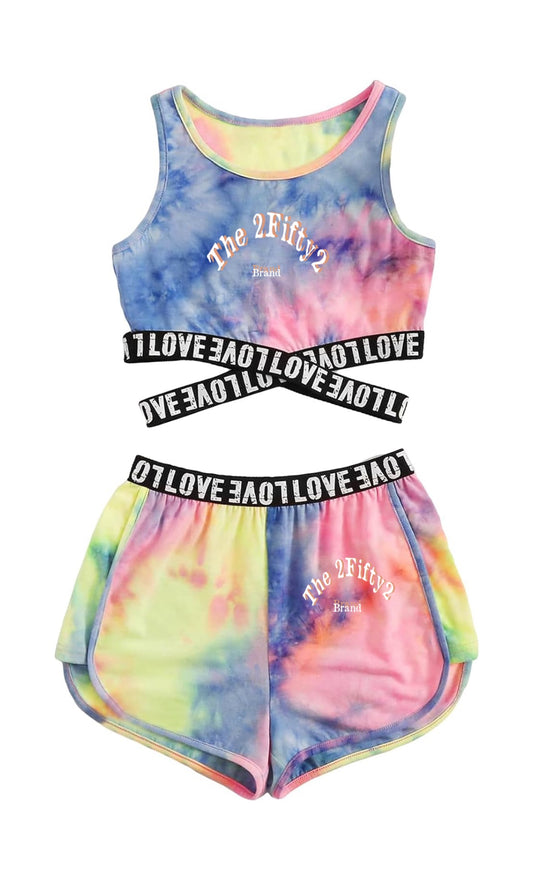 Girls 2 piece tank top short set by the 2fifty2 brand