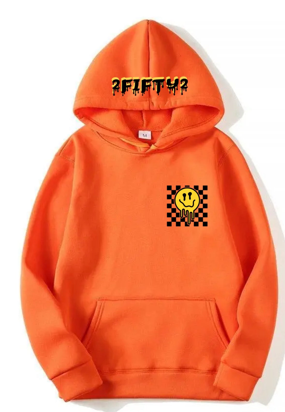 Mens graphic hoodie (orange) - 2fifty2