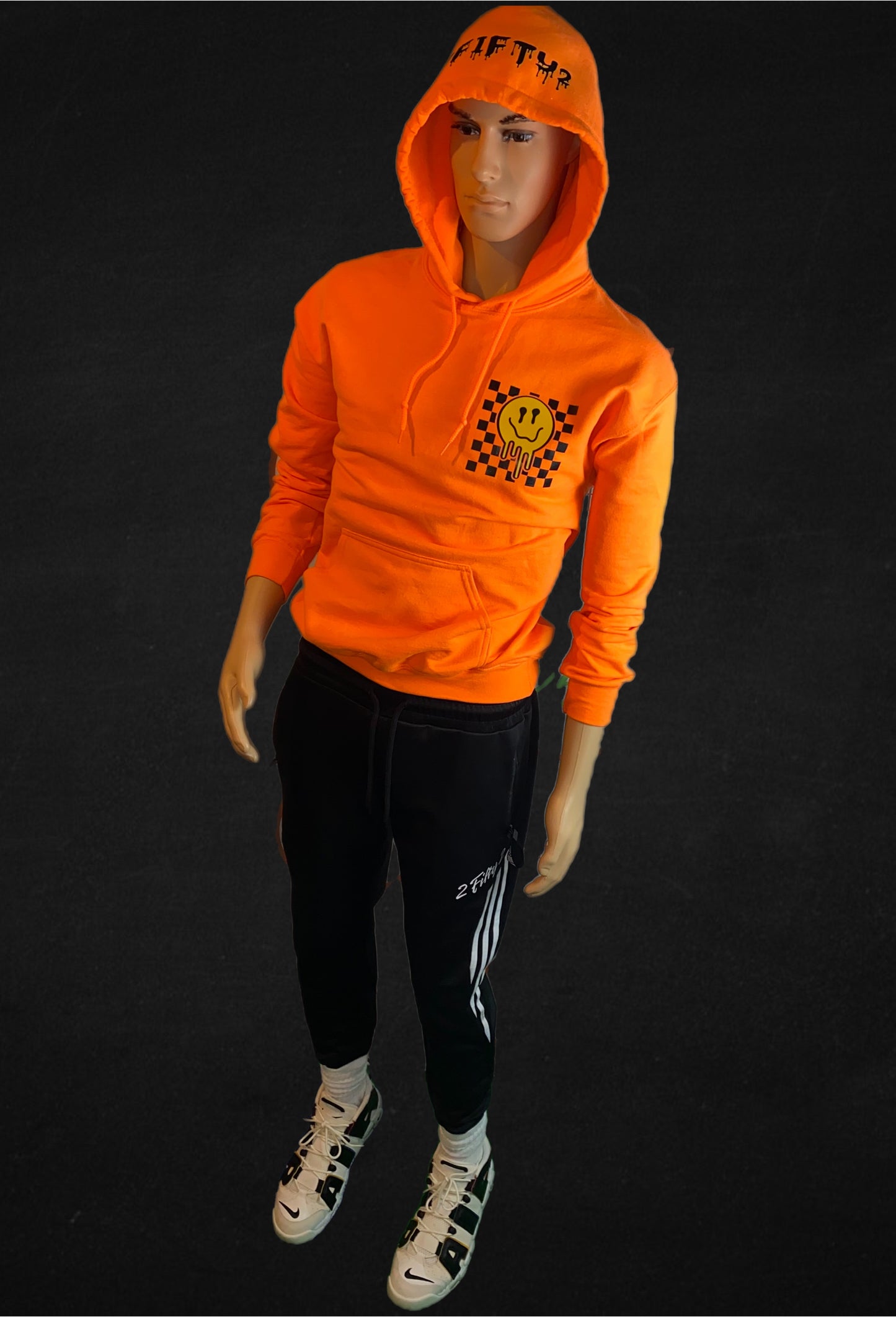 Mens graphic hoodie (orange) - 2fifty2