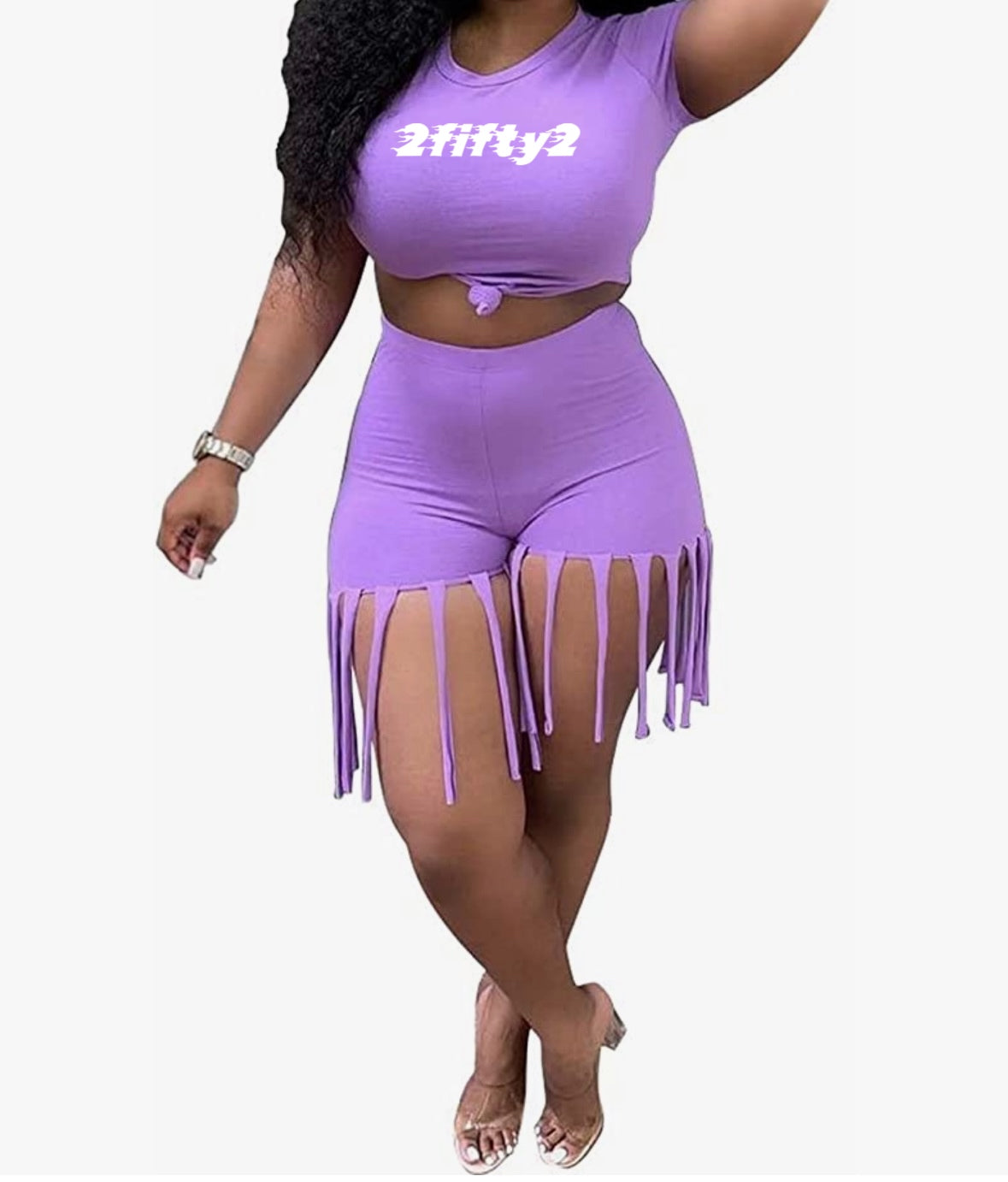 REORIAFEE Casual Suit Matching Set Festival Outfits Two Piece Women Fashion  Tees O Neck Top + Shorts Short Sleeve Set T Shirt Purple M 